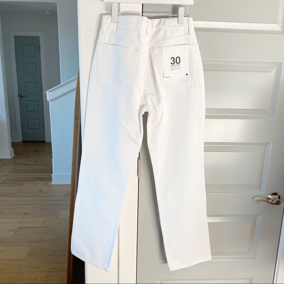 NWT Redone Originals 90s High Rise Loose in White With Rips - Picture 6 of 10